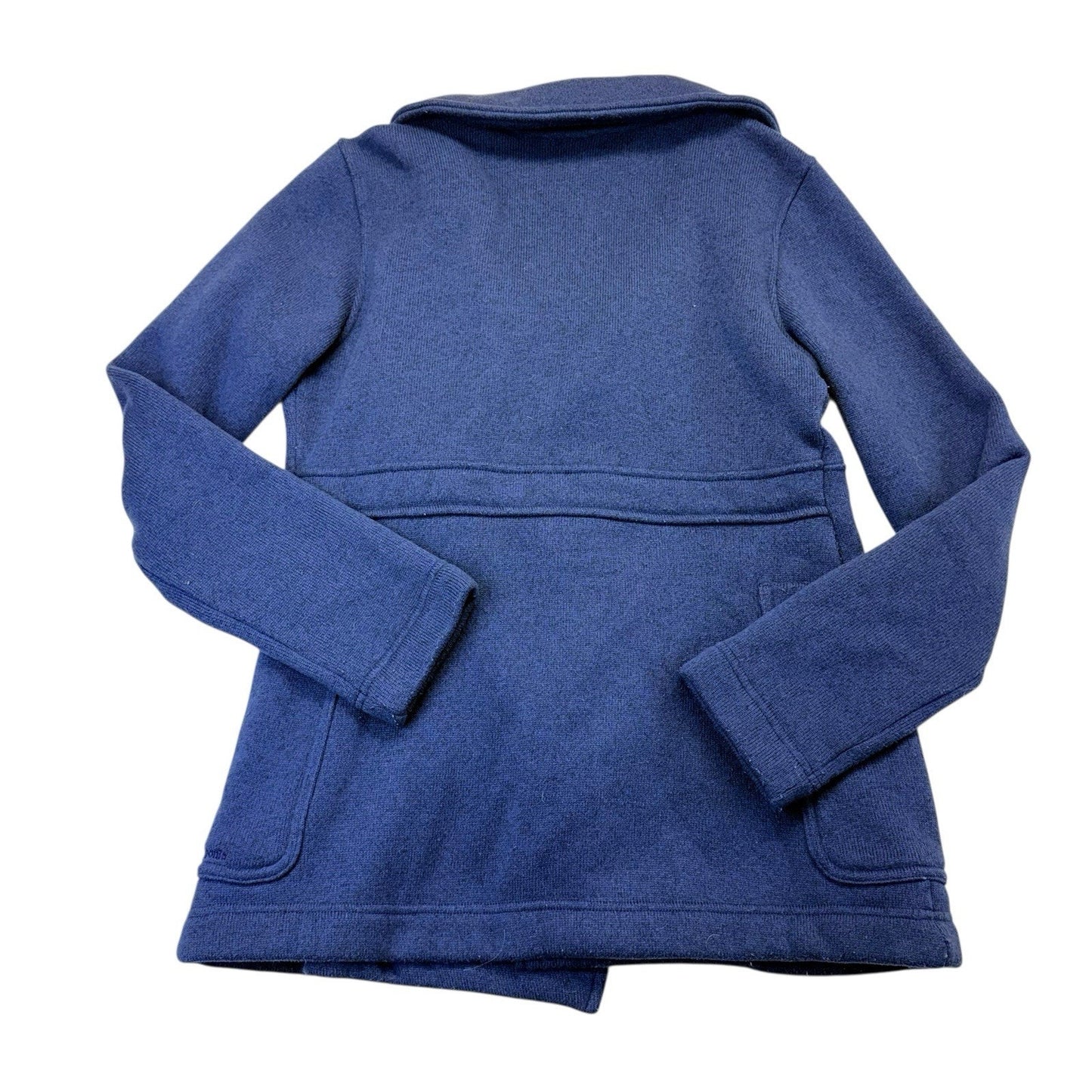 Patagonia Blue Double Breasted Fleece Jacket Women's M Peacoat Style