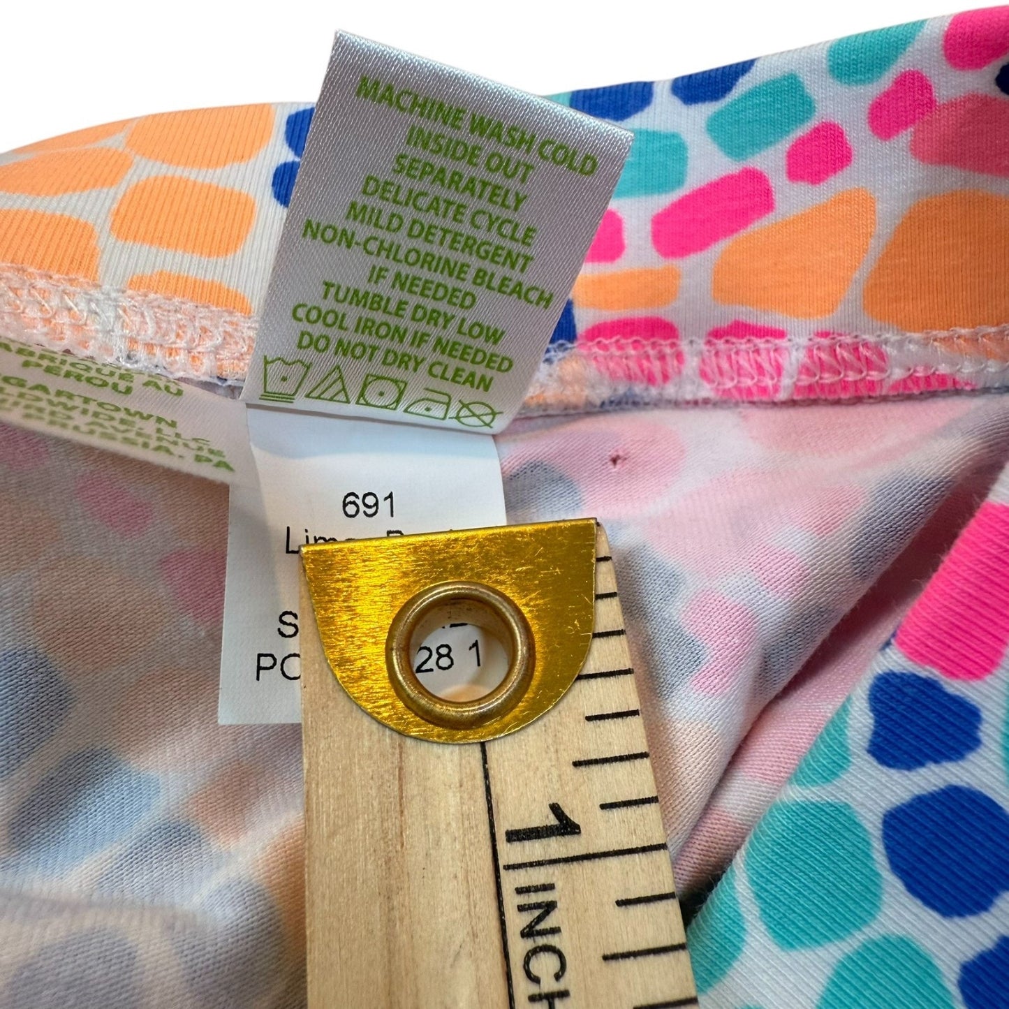 Lilly Pulitzer Girl's Size XL Vibrant Mosaic Pattern Printed Leggings Activewear