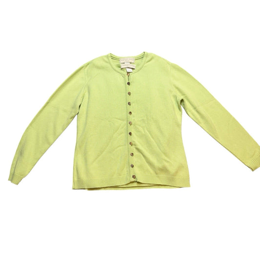 French Rags Women’s Cardigan & Tank Set Size M Green Knit Lightweight Cashmere
