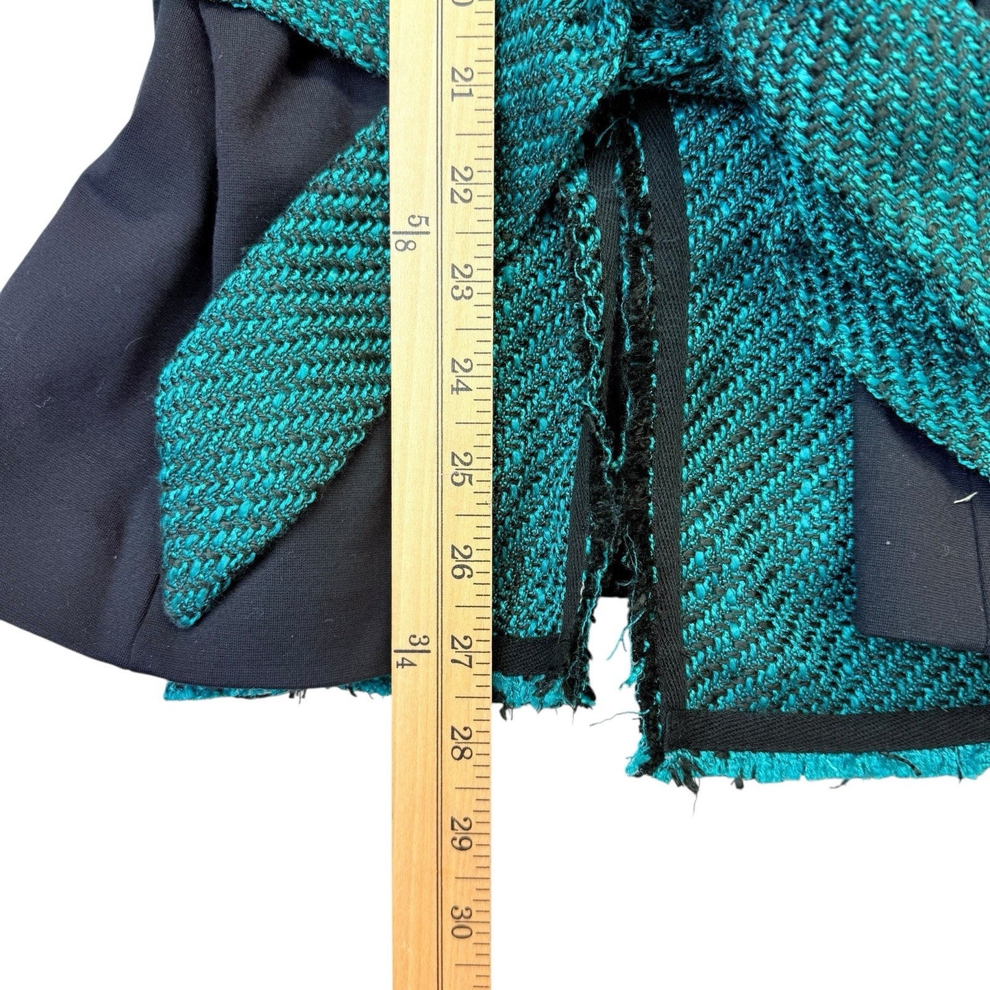 Lane Bryant 14/16 Teal Black Belted Peplum Jacket Women's