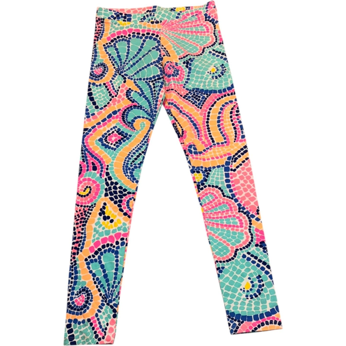 Lilly Pulitzer Girl's Size XL Vibrant Mosaic Pattern Printed Leggings Activewear