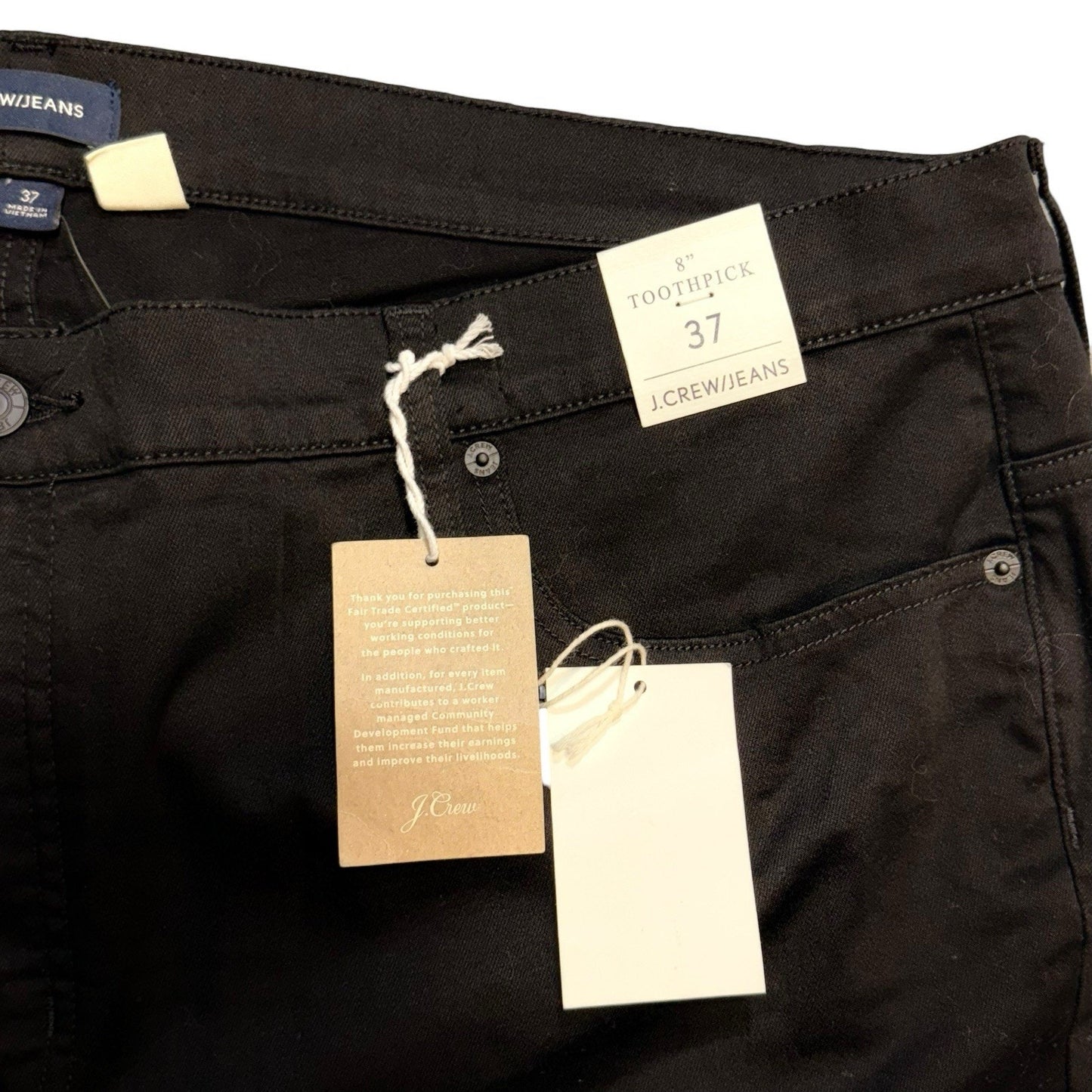 J.Crew Jeans Women’s Size 31 Tall Black Slim Straight Stretch Denim NWT