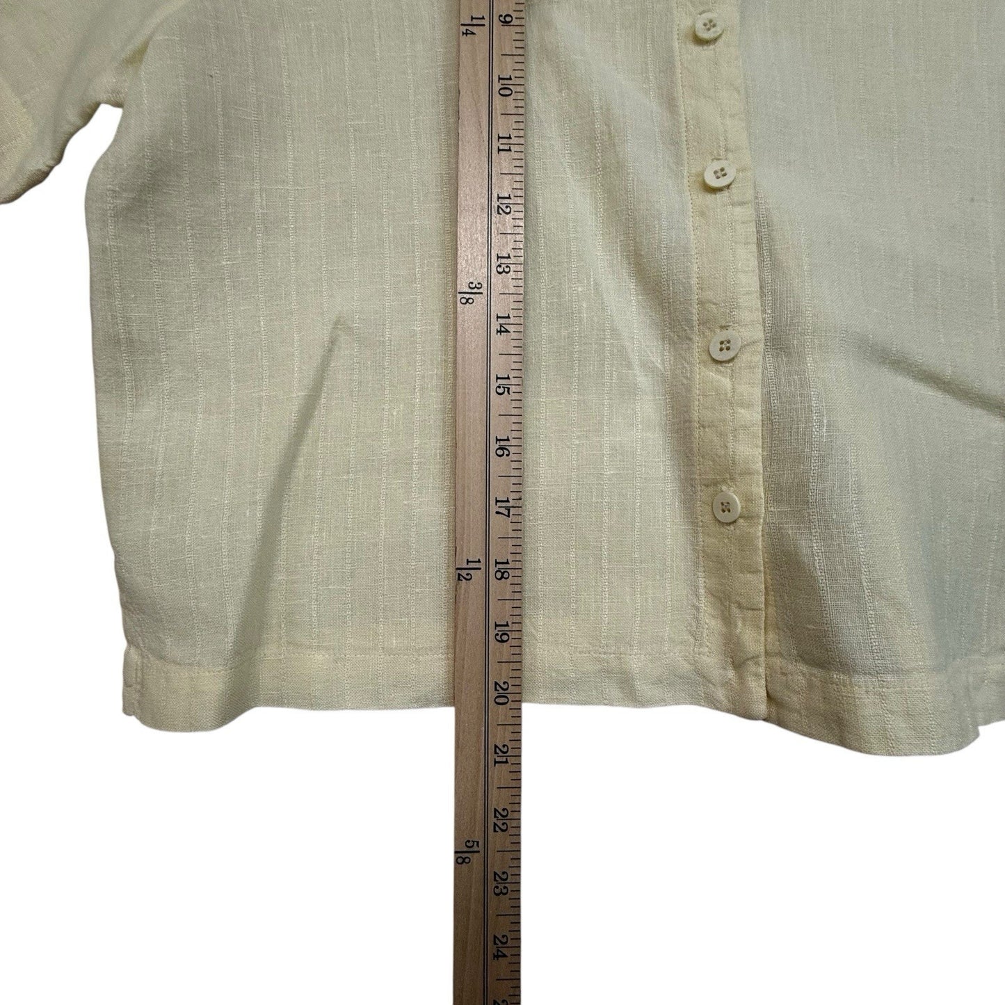 VINTAGE Women's S Eileen Fisher Sheer Linen Short Sleeve Blouse