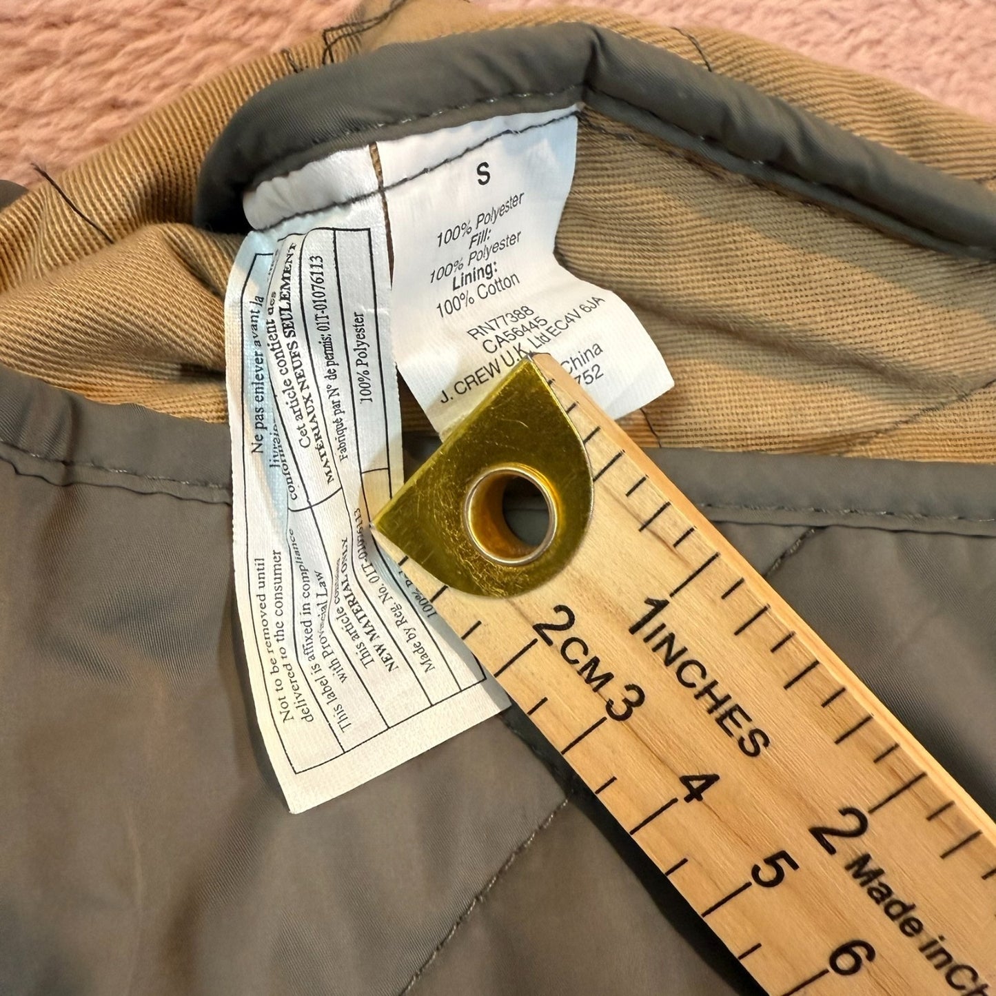 J. Crew Women's Size Small Green Diamond-Quilted Utility Vest 100% Polyester