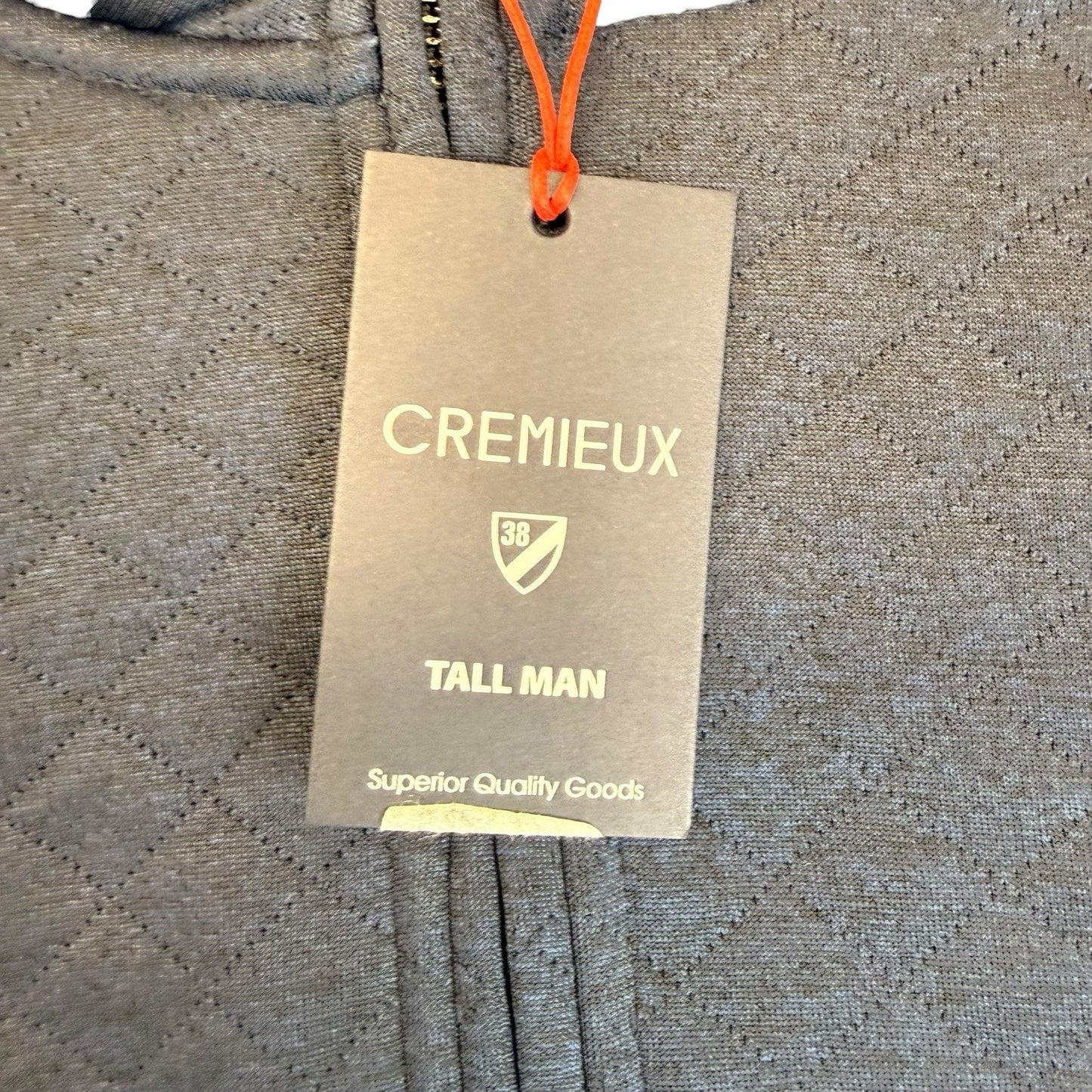 Cremieux Quilted Zip Vest Blue Tall Man 2XT New With Tags Men's