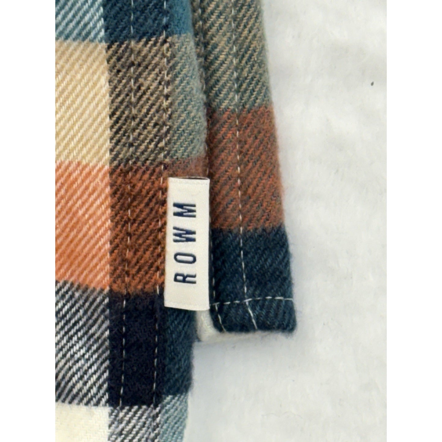 New ROWM Men's Big & Tall Button Down Shirt size 3XT Multicolor Plaid Collared L/S