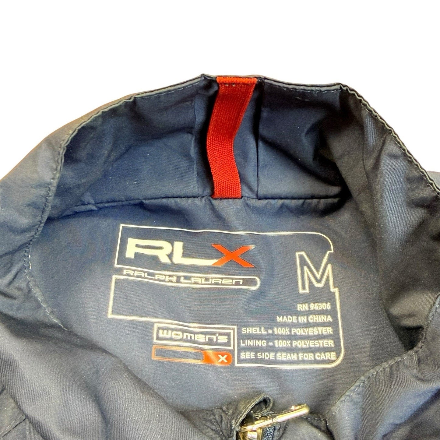 Polo Ralph Lauren RLX US Open Windbreaker Jacket Women's Blue Full Zip M