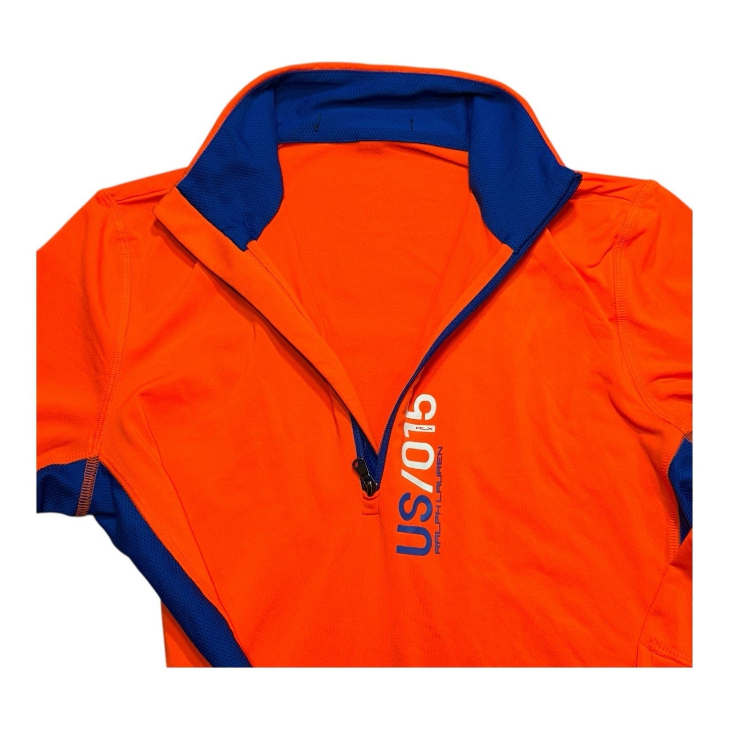 Ralph Lauren RLX Team USA 2015 Sailing Orange Quarter Zip Pullover Small Men's