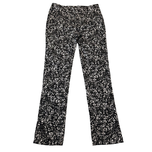 VTG Doncaster Collection Printed Dress Pants Women’s Sz 2 Stretch Black White