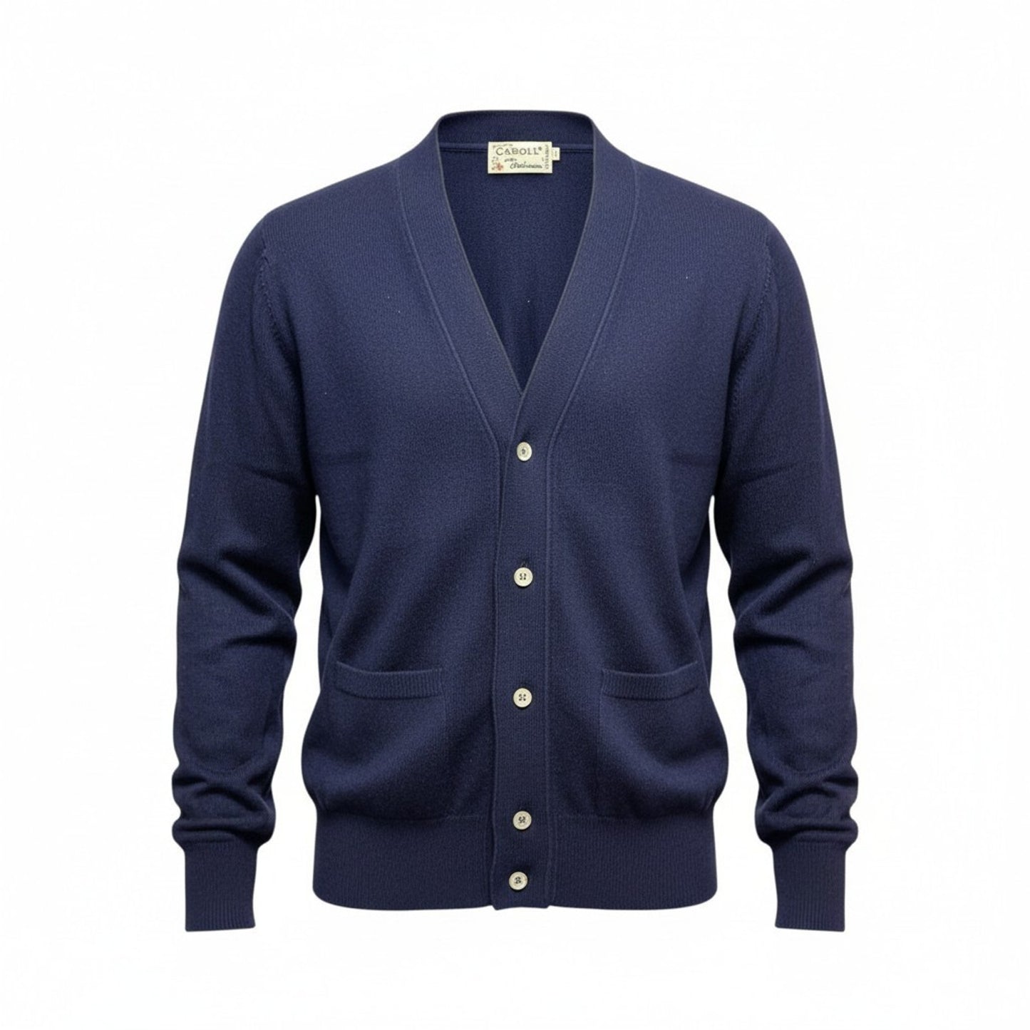 1960s Italian Navy Cashmere Cardigan Carol Women's Fratimanna Size Small