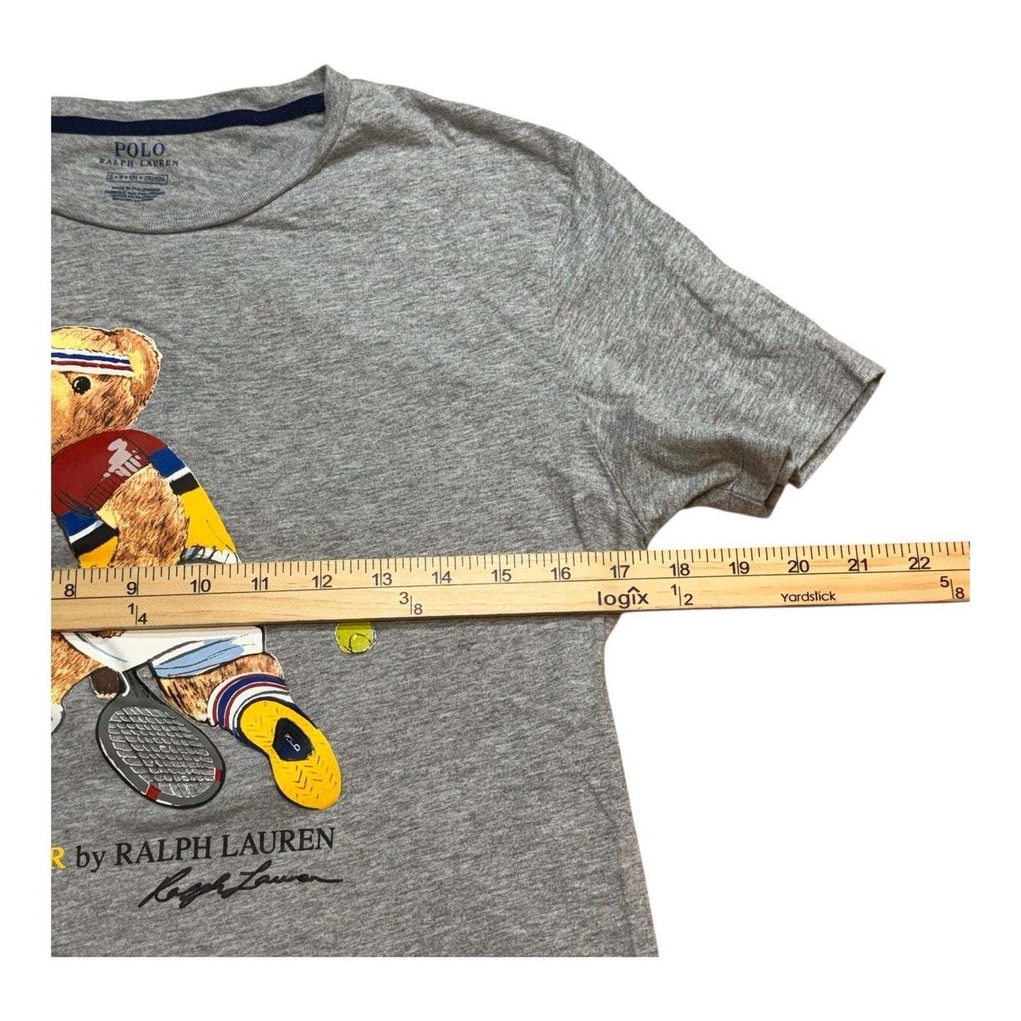 Polo Ralph Lauren Women’s US Open 2019 Polo Bear Tennis T-Shirt Gray Sz S
