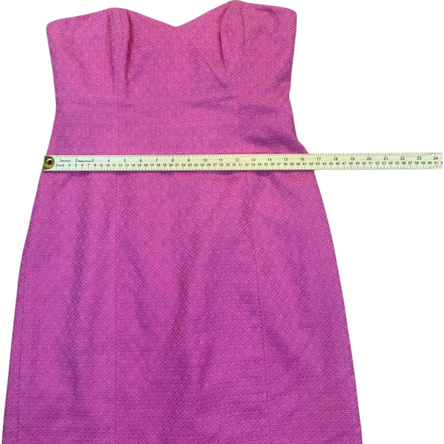 NEW Kristin Davis Women's Size 10 Sheath Hot Pink Zip Strapless Dress