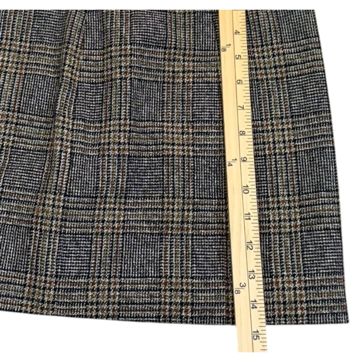 NWT Rag & Bone Black Plaid Japanese Cotton Mini Skirt Size 8 Coral Accent $350 Women's