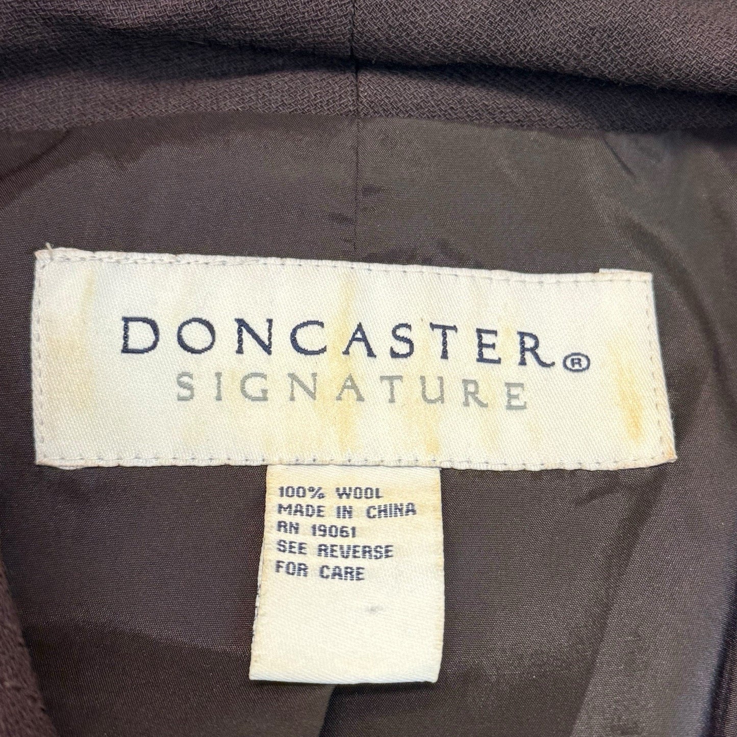 Vintage Doncaster Signature 2P Tailored Jacket Pants Suit/Set Brown Women's