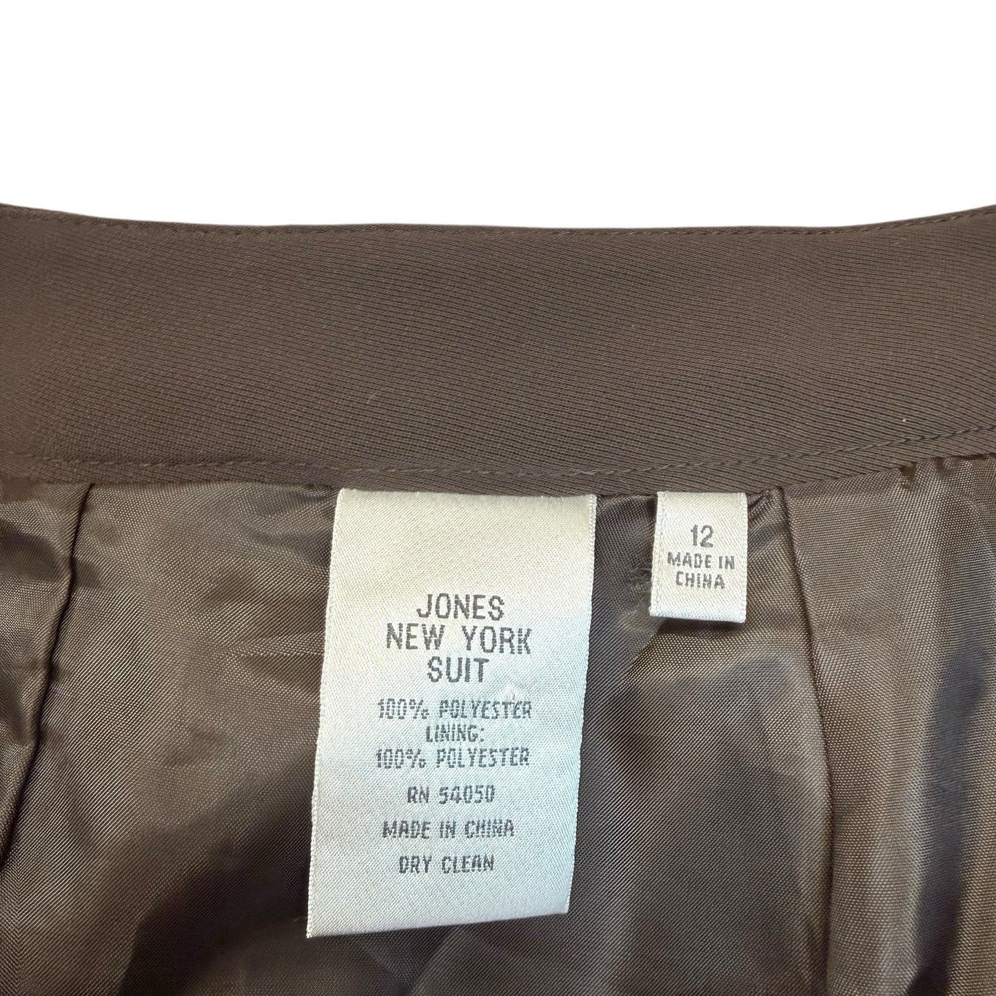 Y2K Jones New York Suit Black Sleeveless Top Skirt Set Women's 12 Minimalist