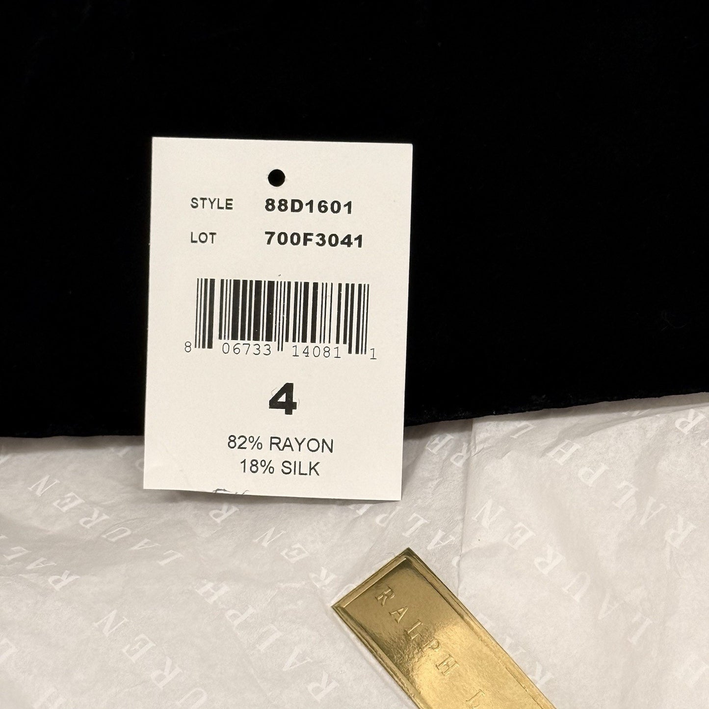 Vintage Y2K Ralph Lauren Collection Black Velvet Beaded Gown Dress 4 Women's