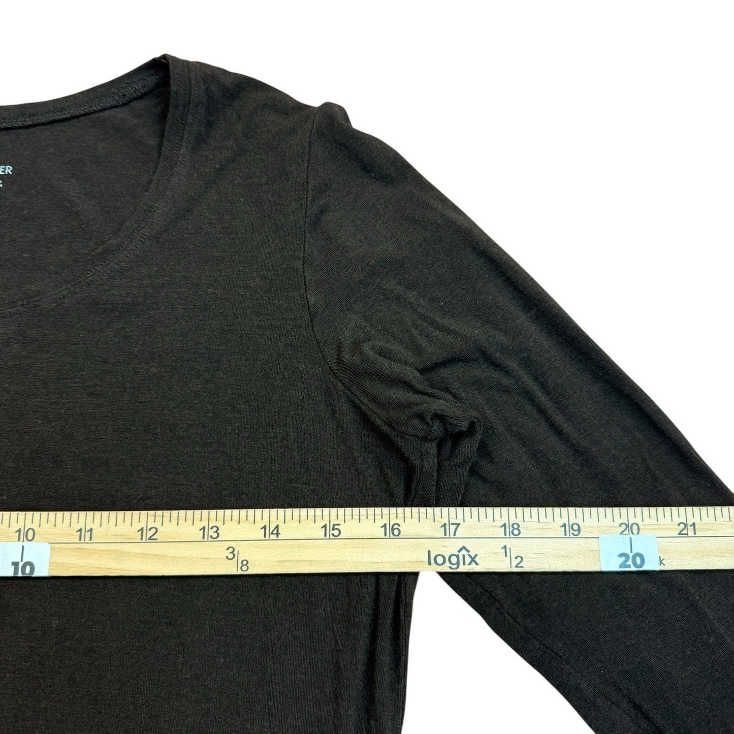Eileen Fisher Black Long Sleeve Knit Top Women's Blouse SP