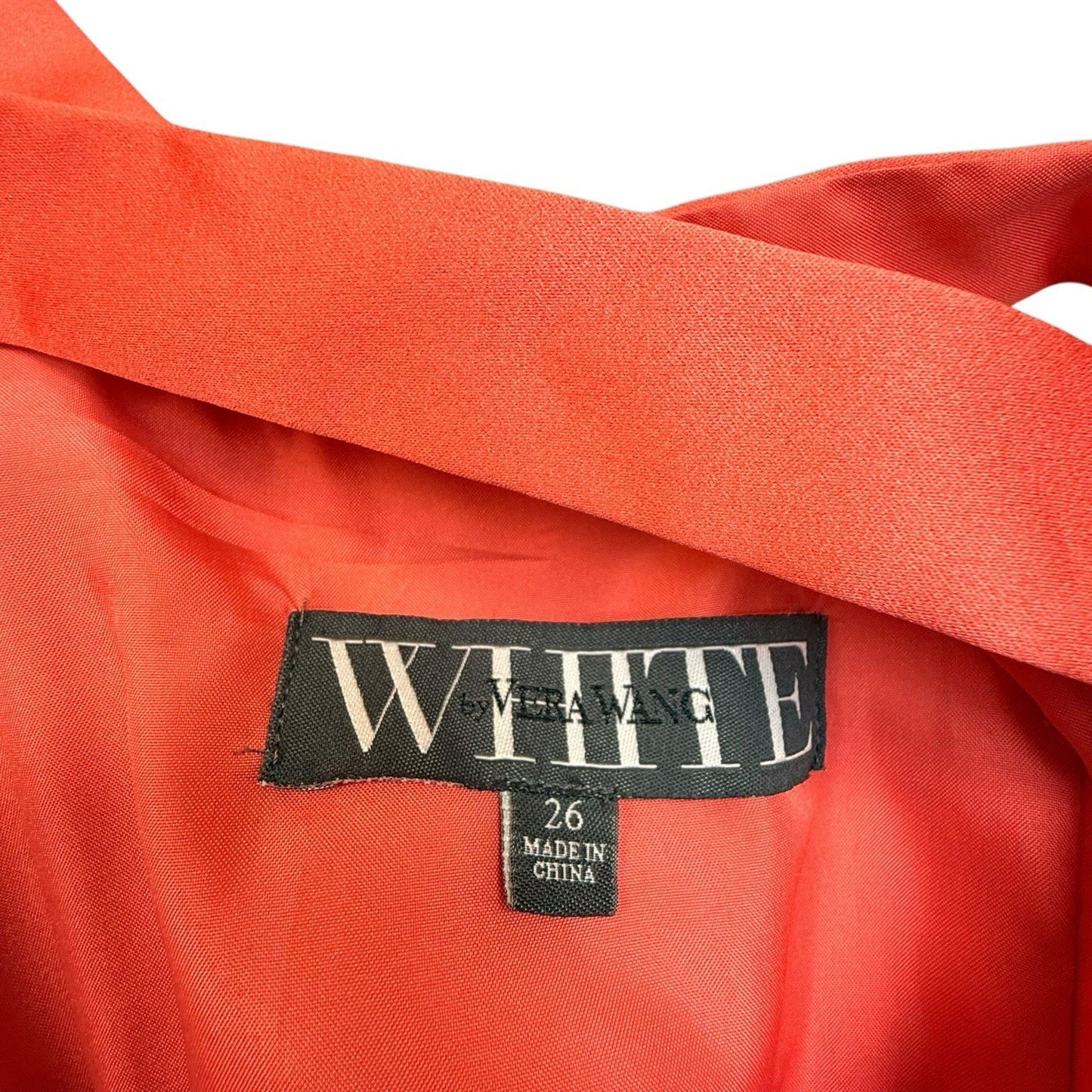 White by Vera Wang Coral Maxi Dress Empire Waist Size 26 Women's
