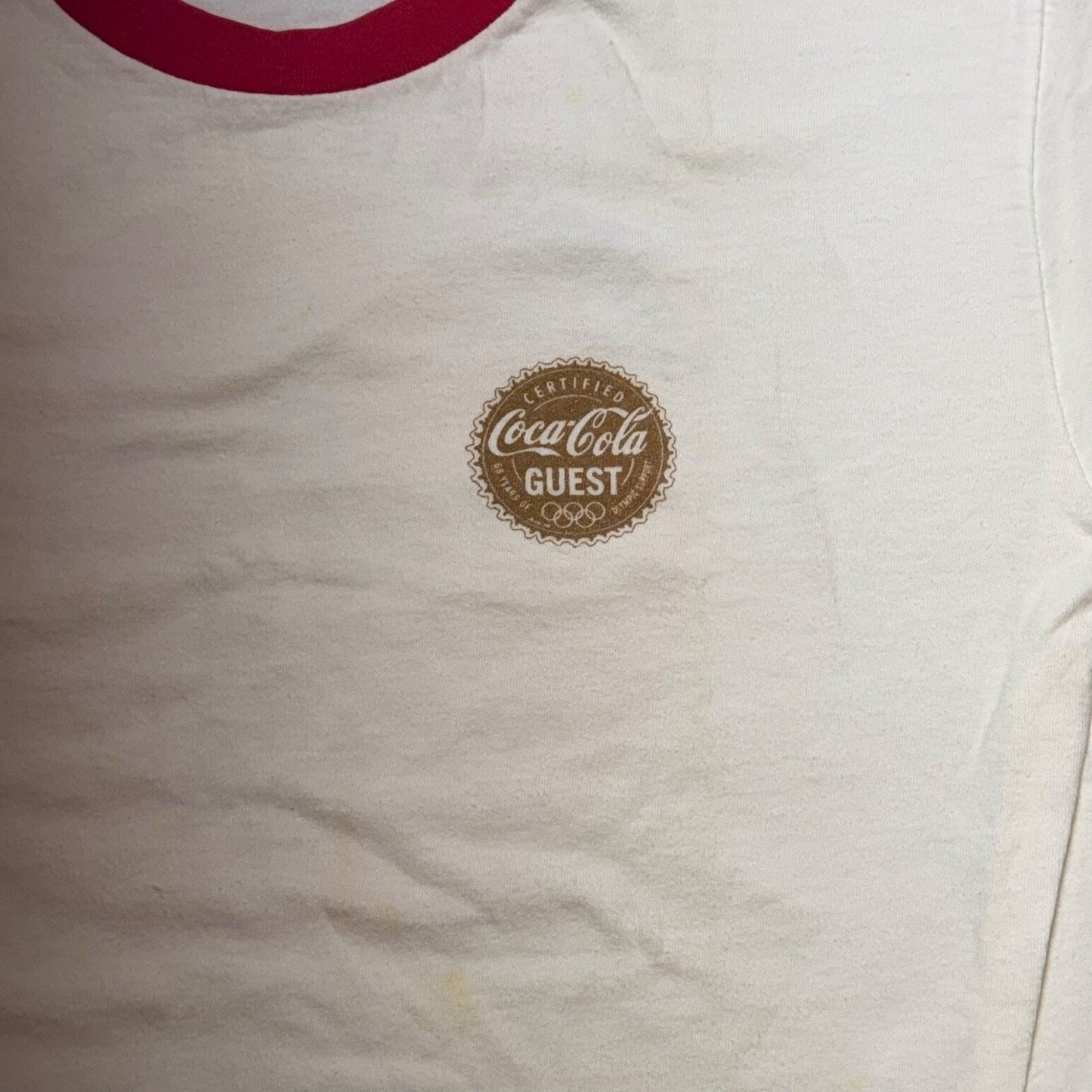 Vintage 1996 Atlanta Olympics Coca-Cola Women's T-Shirt by Hanes USA – Size XL –