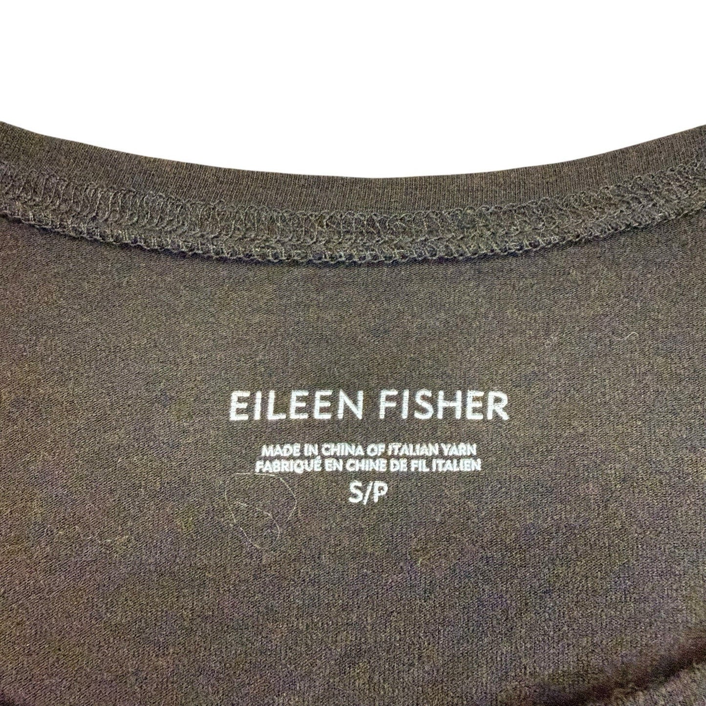 Eileen Fisher Black Long Sleeve Knit Top Women's Blouse SP