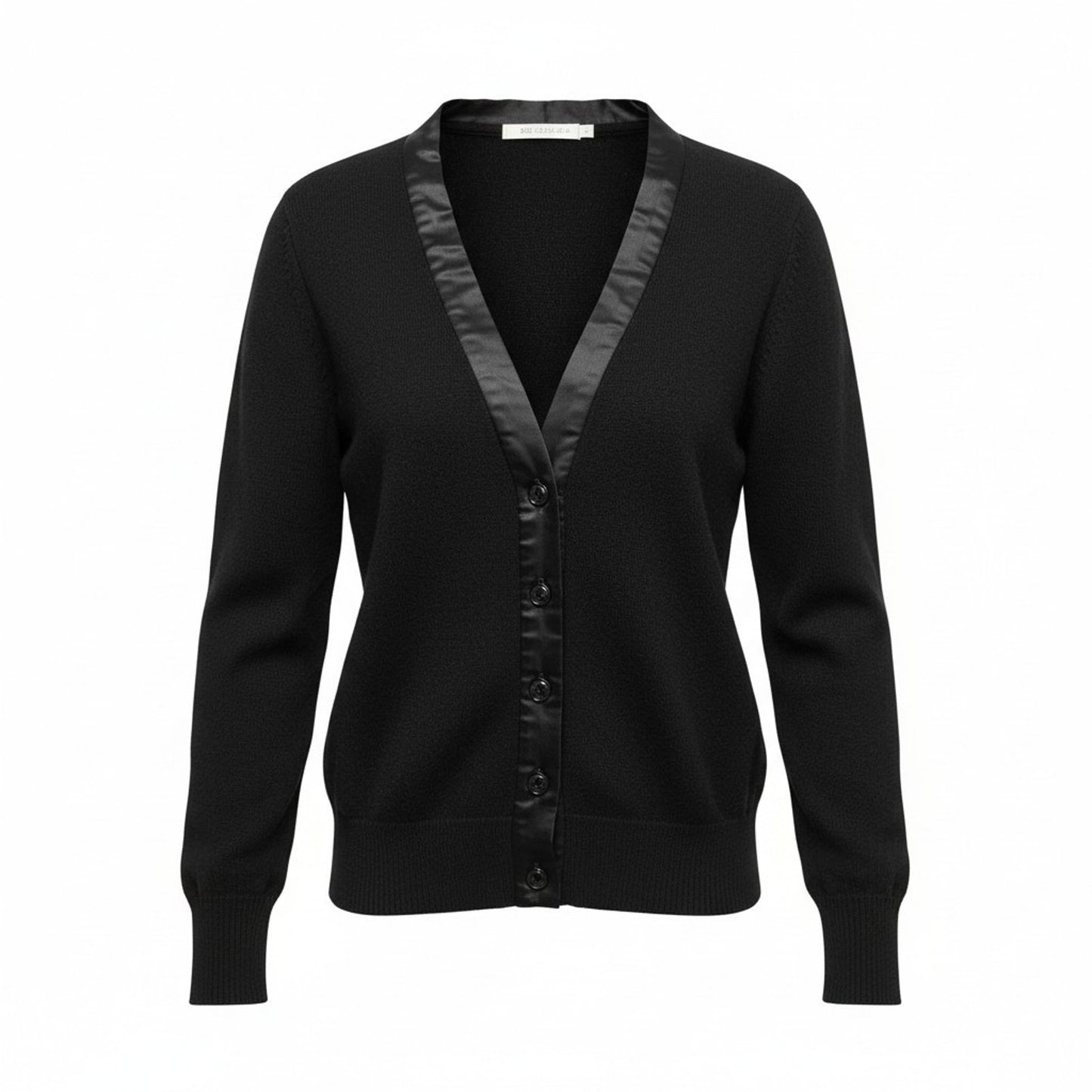 Vintage Perry Ellis Black Cashmere Cardigan Sweater Women’s Small