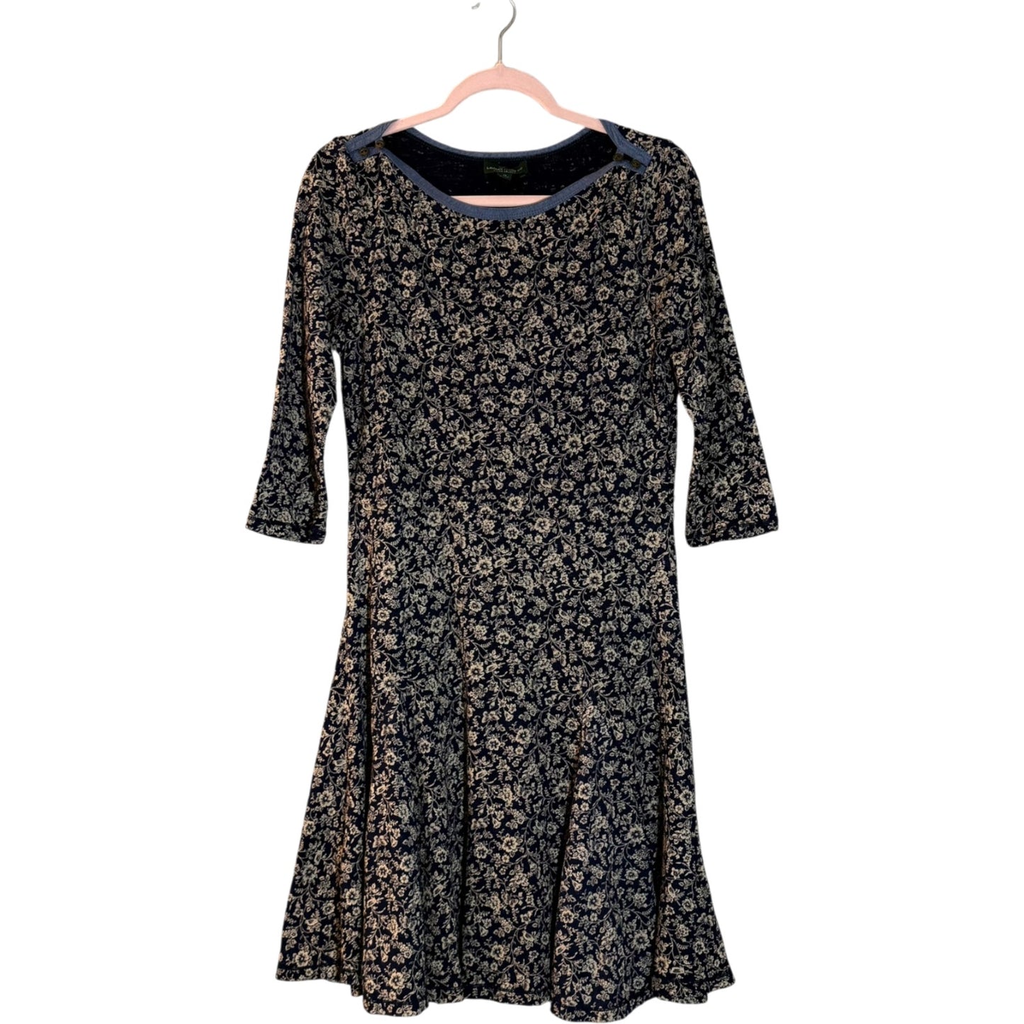 Lauren Ralph Lauren Floral A-Line Dress Women’s Medium 3/4 Sleeve