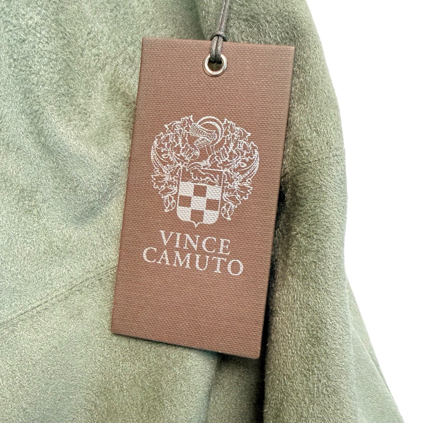Vince Camuto Sage Green Suede Tunic Dress Laser Cut NWT Size 16 Women's