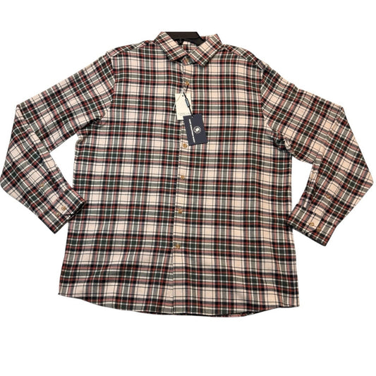 Hart Schaffner Marx Plaid Button Down Shirt Men's Large Green Red Black White New