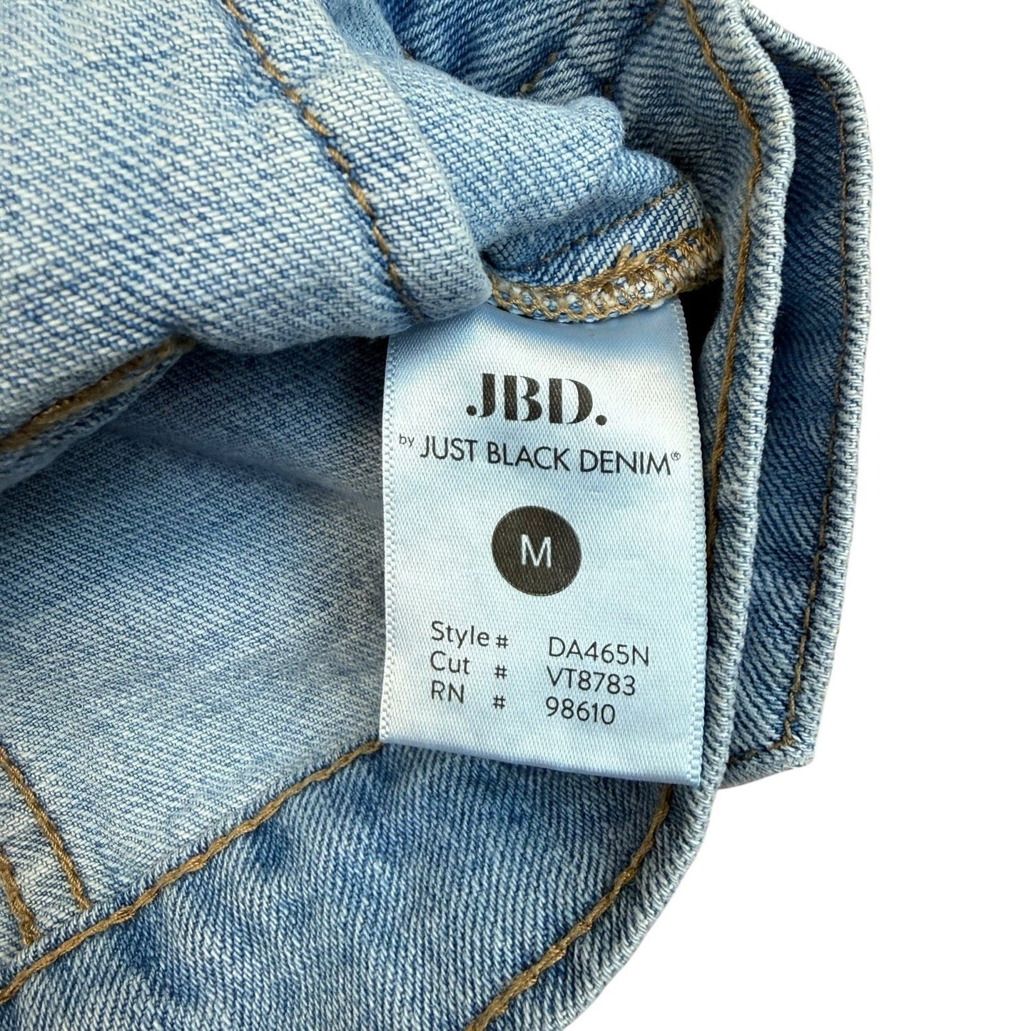 JBD Just Black Denim Distressed Jacket Pearl Detail M NWT Women's