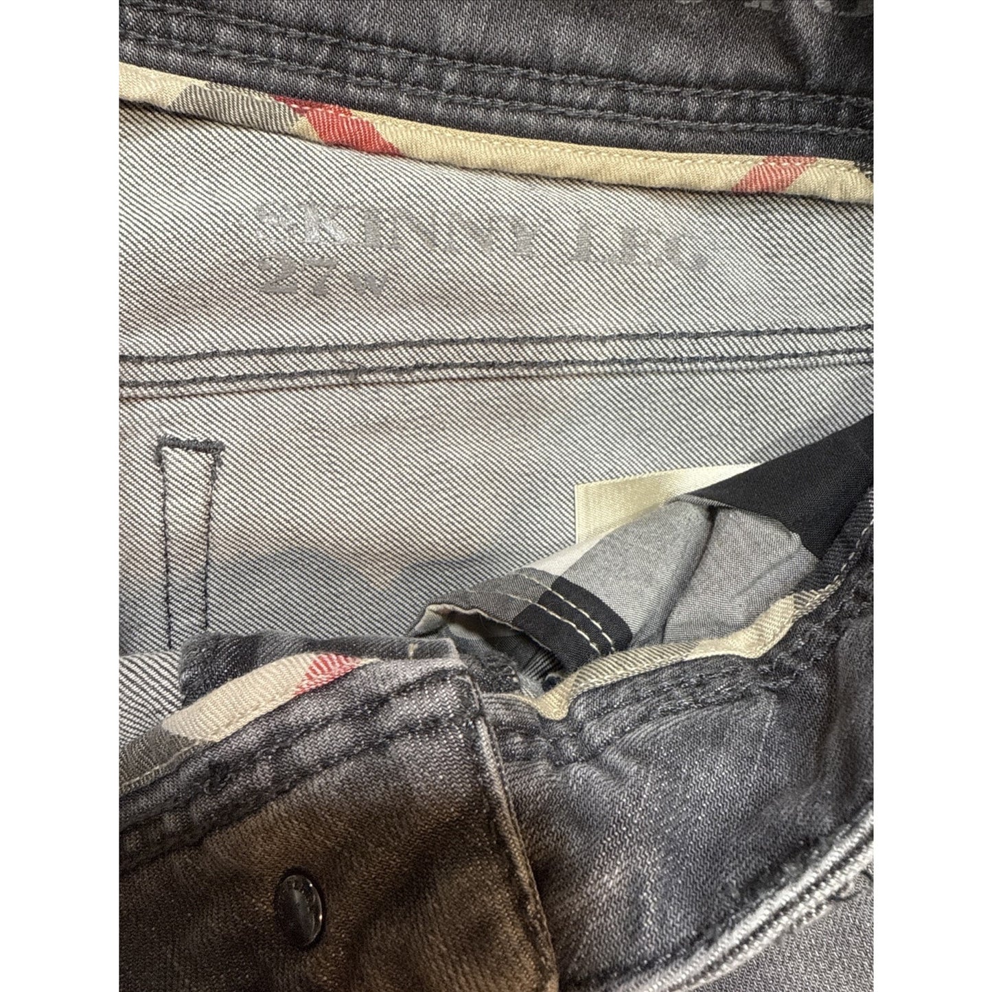 Burberry Brit Women’s Skinny Jeans Gray Denim Pants Size 27 Made in Turkey