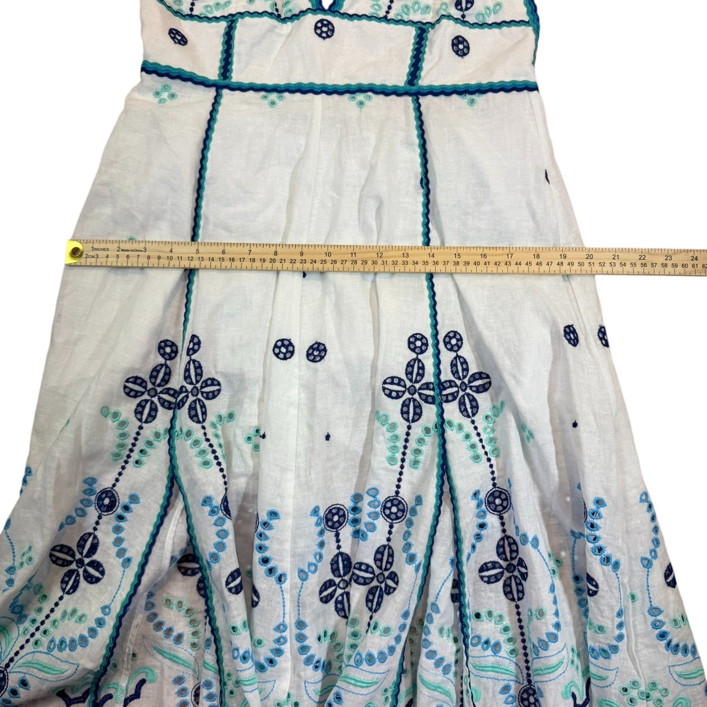 NWT Charo Ruiz Jodie Long Dress Blue Lolita L Open Back Embroidered Maxi $780 Women's