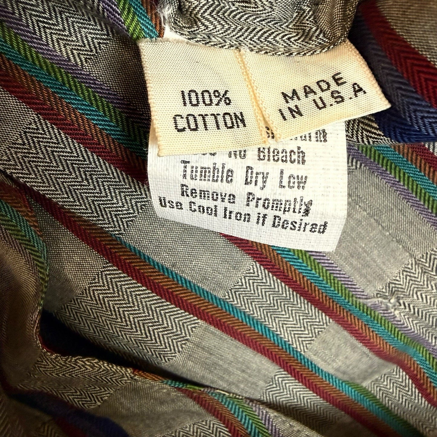 Vintage Alexander Julian Striped Cotton Midi Dress USA Size 6 Women's