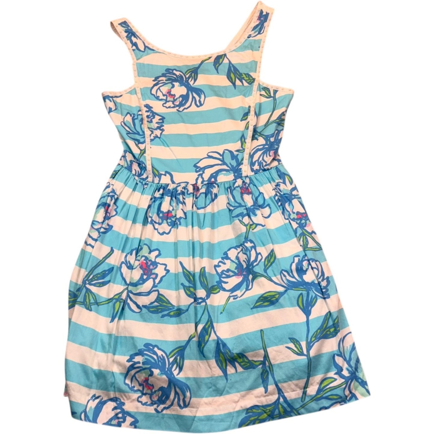 Lilly Pulitzer Women's Size 8 Floral Sleeveless Dress 100% Cotton With Pockets