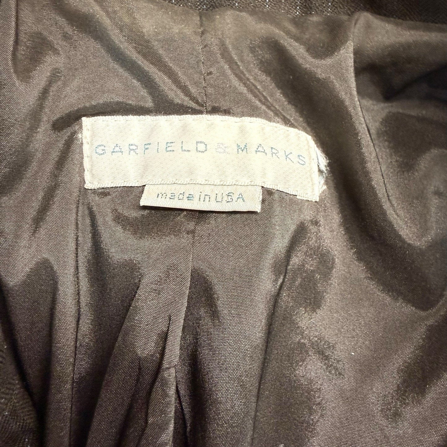 Vintage Garfield & Marks Women’s Size 16 Black Pinstripe Skirt Suit USA Made
