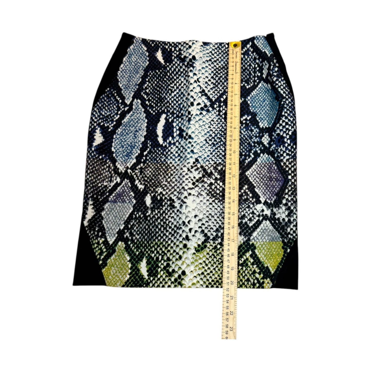 Diane Von Furstenberg Women's Sz 2 Snake Skin Pattern Straight Pencil Skirt NEW