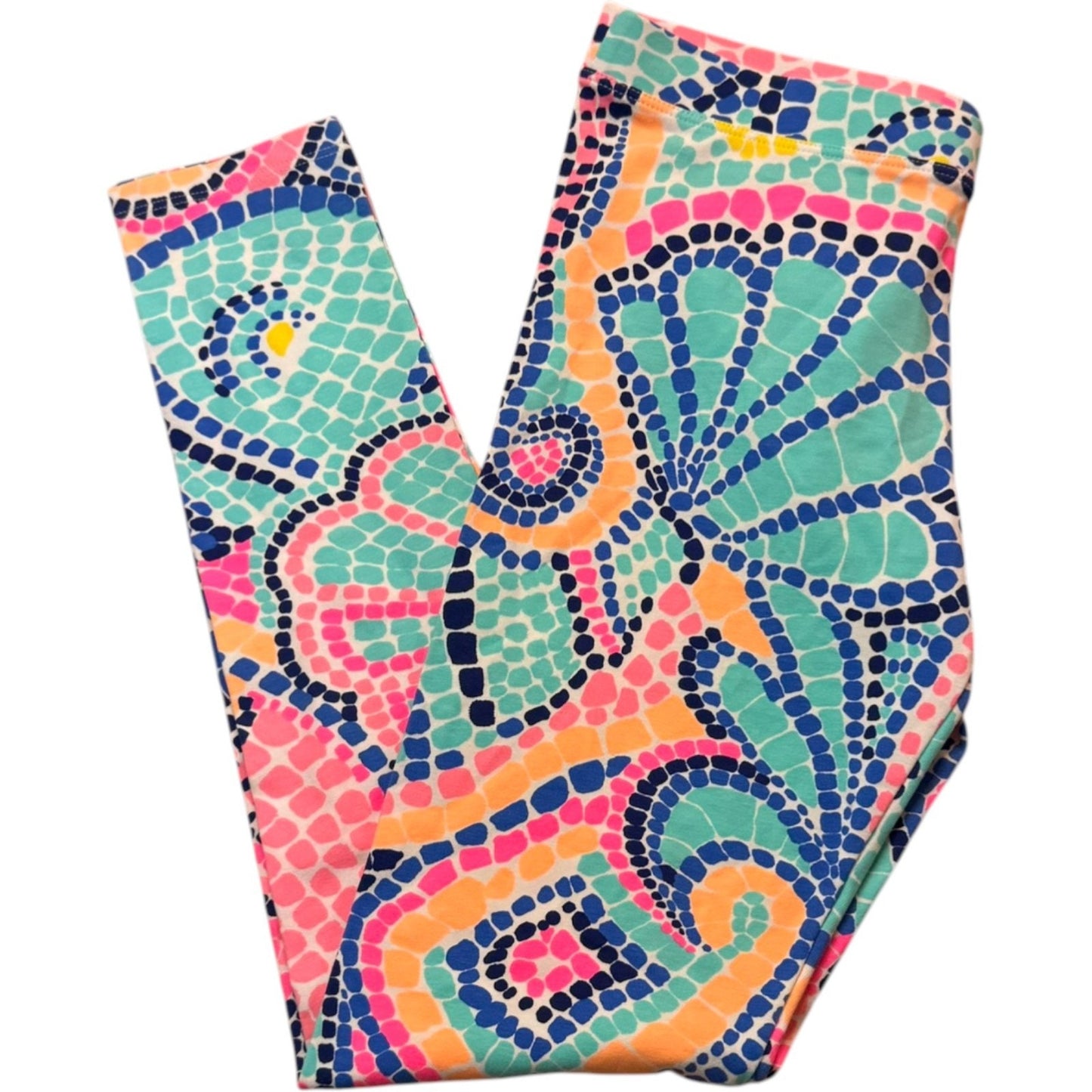 Lilly Pulitzer Girl's Size XL Vibrant Mosaic Pattern Printed Leggings Activewear