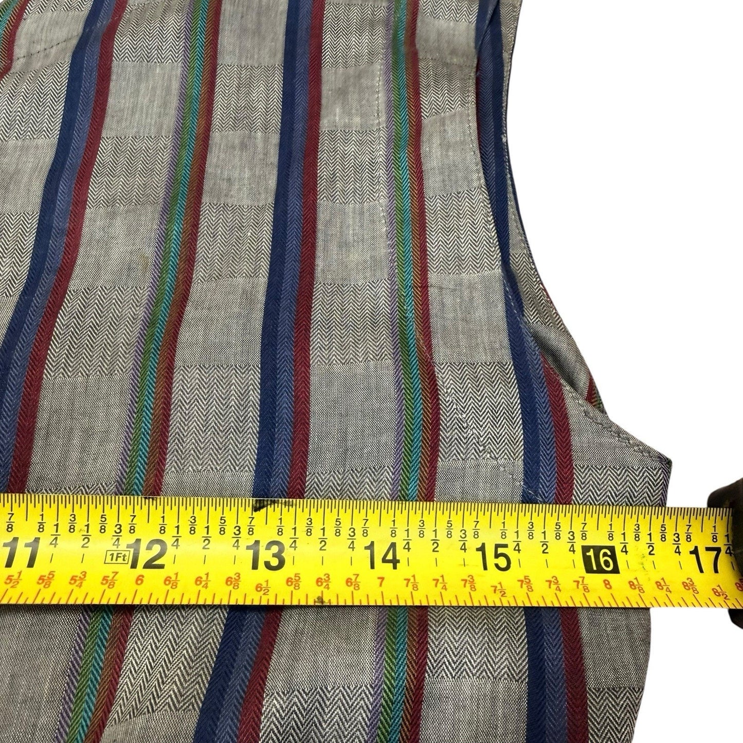 Vintage Alexander Julian Striped Cotton Midi Dress USA Size 6 Women's