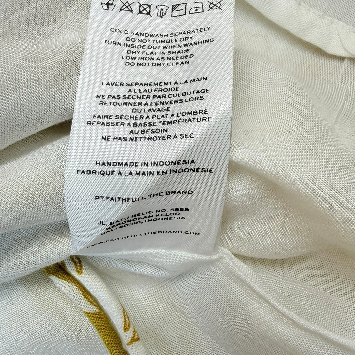 Faithfull The Brand Floral Sleeveless Dress Yellow White Side Cutouts US 4 Women's