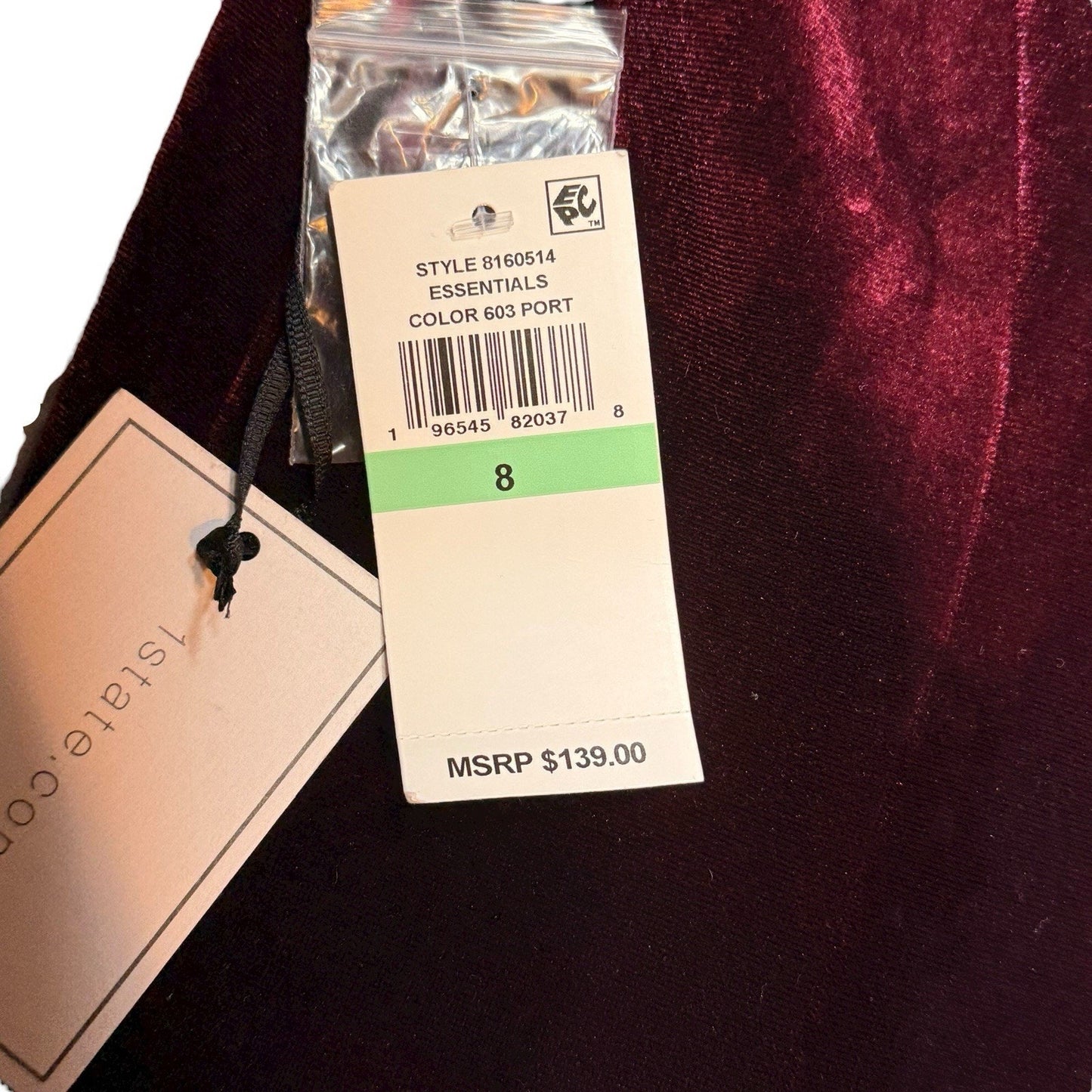 NWT 1.STATE Velvet Blazer Mini Dress Women’s Size 8 Burgundy Double Breasted
