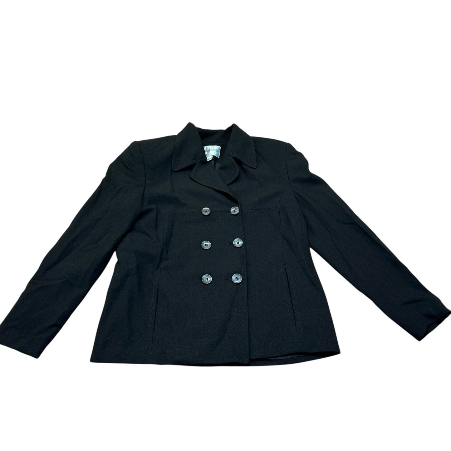 Vintage Amanda Smith Black Pantsuit Women's 4 Double Breasted Blazer Trouser Suit