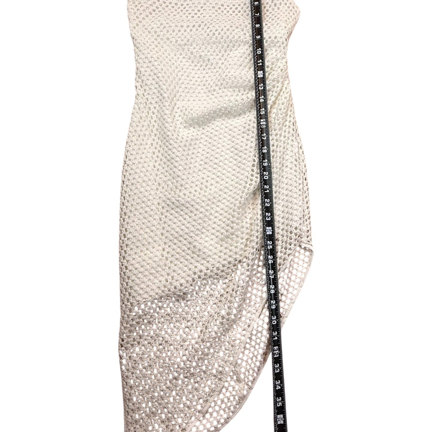 Amanda Uprichard Women's Size XS One-Shoulder White Asymmetrical Mesh Dress