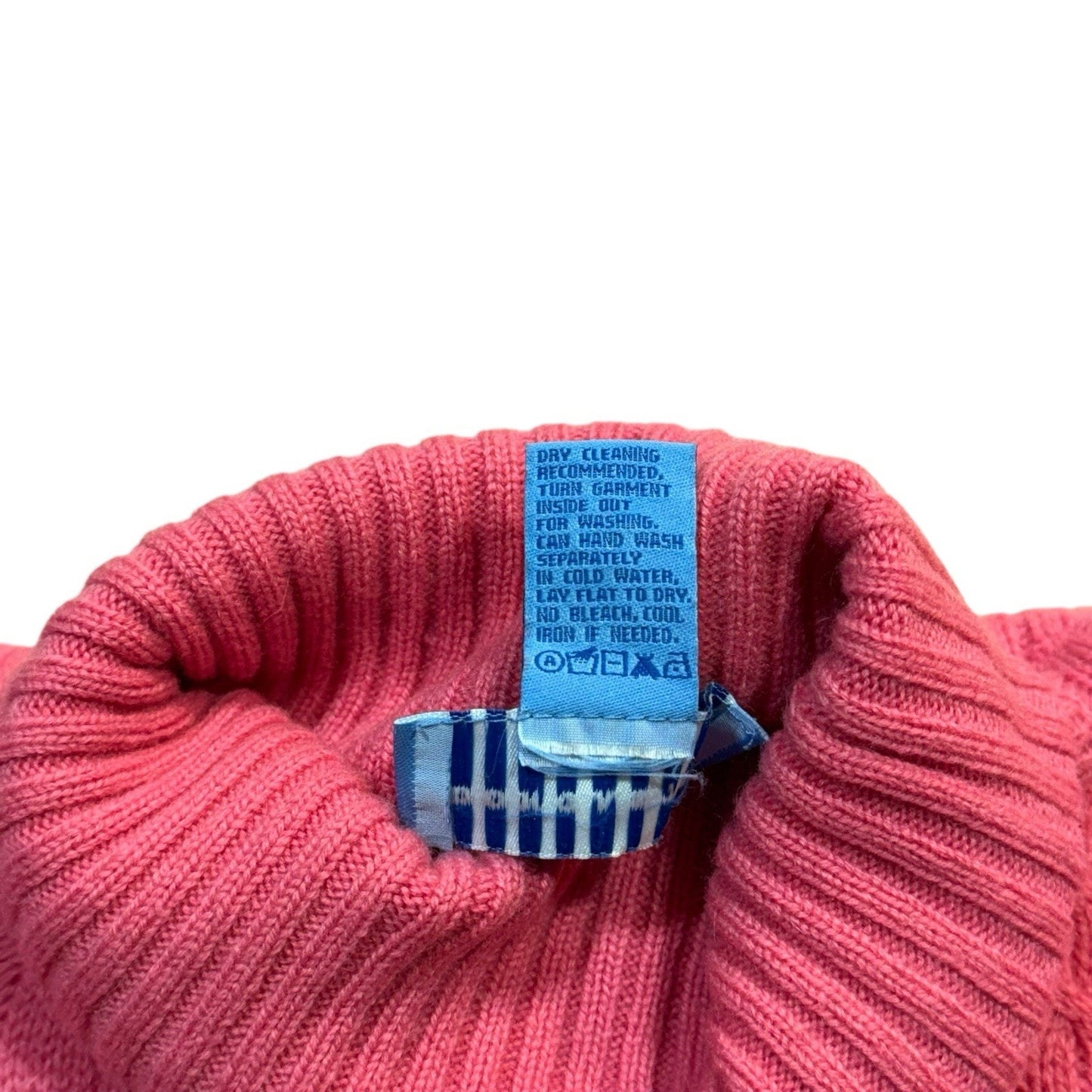 VTG Don Caster Sports Women’s 100% Cashmere Cable Knit Turtleneck Sweater Sz Small Pink