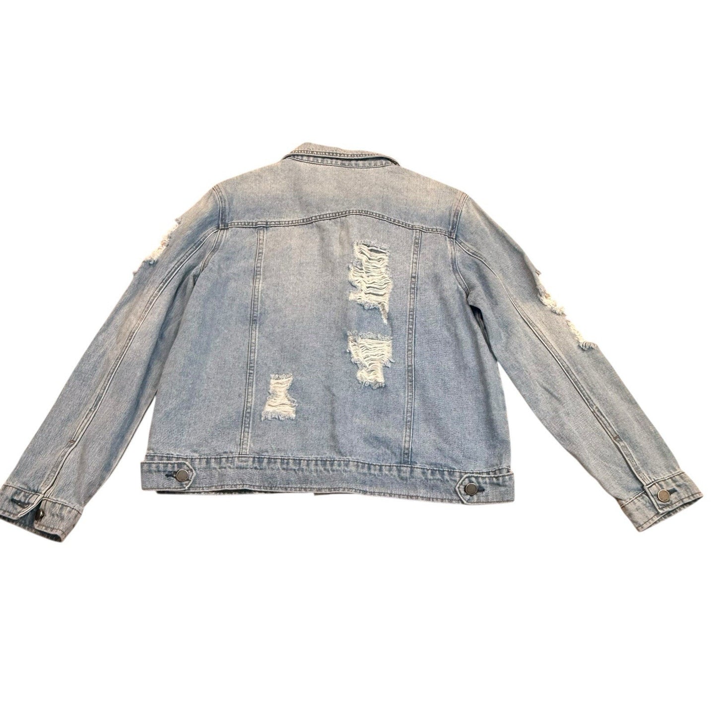 JBD Just Black Denim Distressed Jacket Pearl Detail M NWT Women's