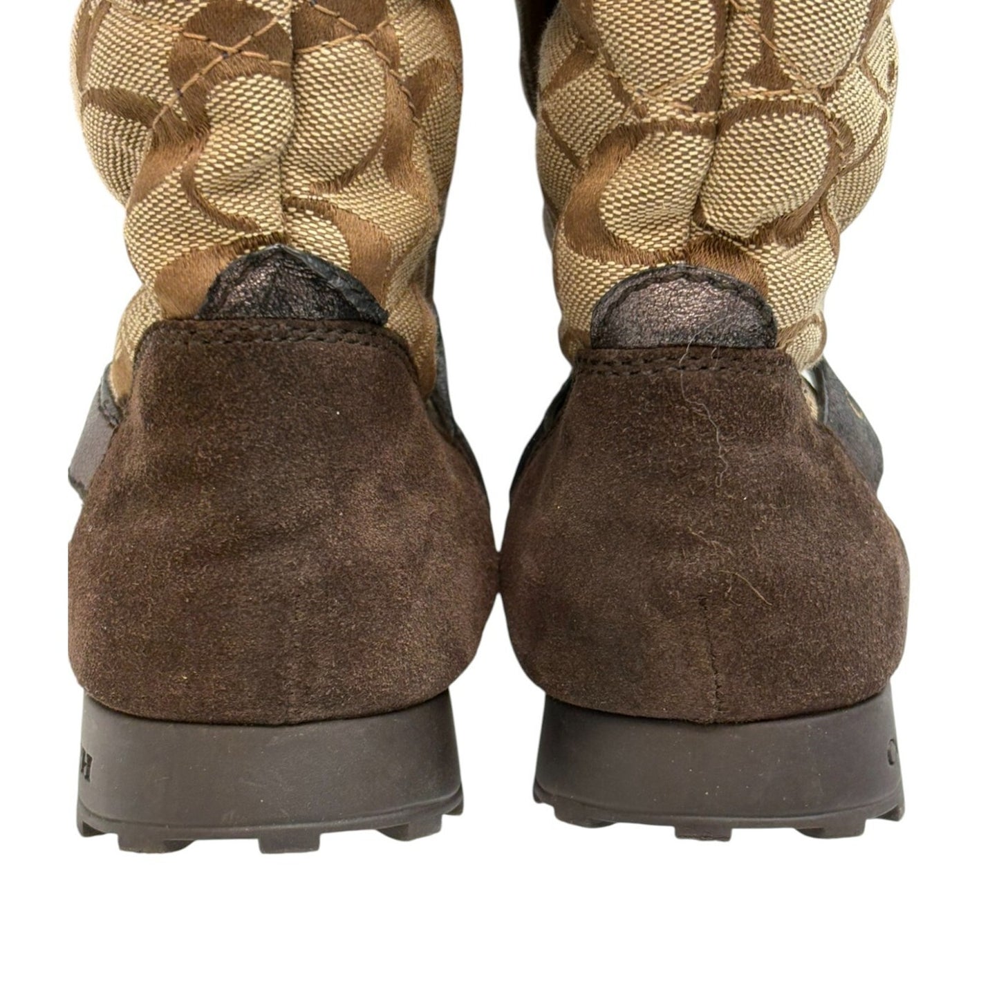 Coach Women's Size 6 1/2 Juniper Suede Winter Brown Boots Shoes