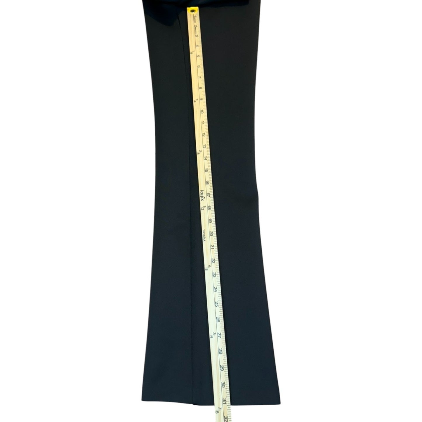 Good American Women’s 6/28 Black Flare Pants Stretch High Rise Trouser