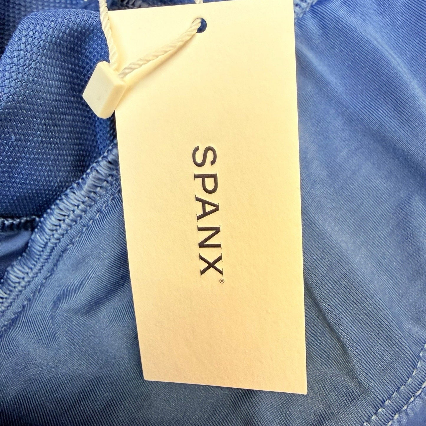 SPANX Jogger Pants L Blue Elastic Waist Stretch Athleisure Women's