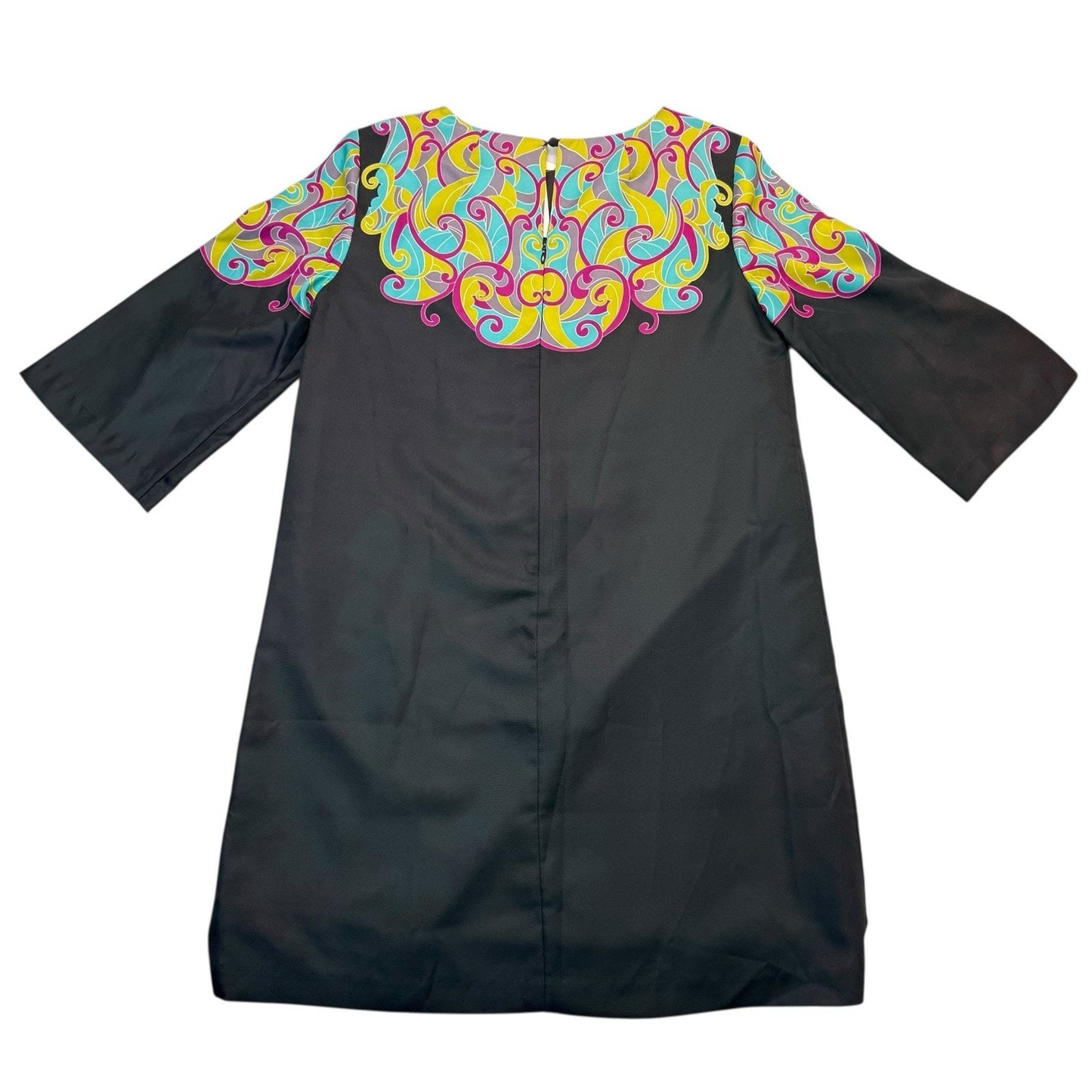 Banana Republic Black Shift Dress Women’s Medium Colorful Psychedelic Print NWT