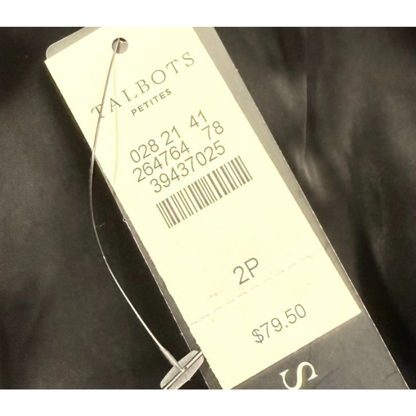 Talbots Petites Black Skirt Size 2P NWT Stretch Cotton Classic Women's