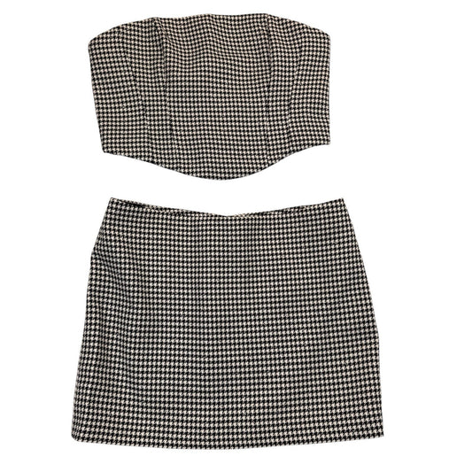 MAJORELLE Houndstooth 2PC Set Top L Skirt M NWT Women's