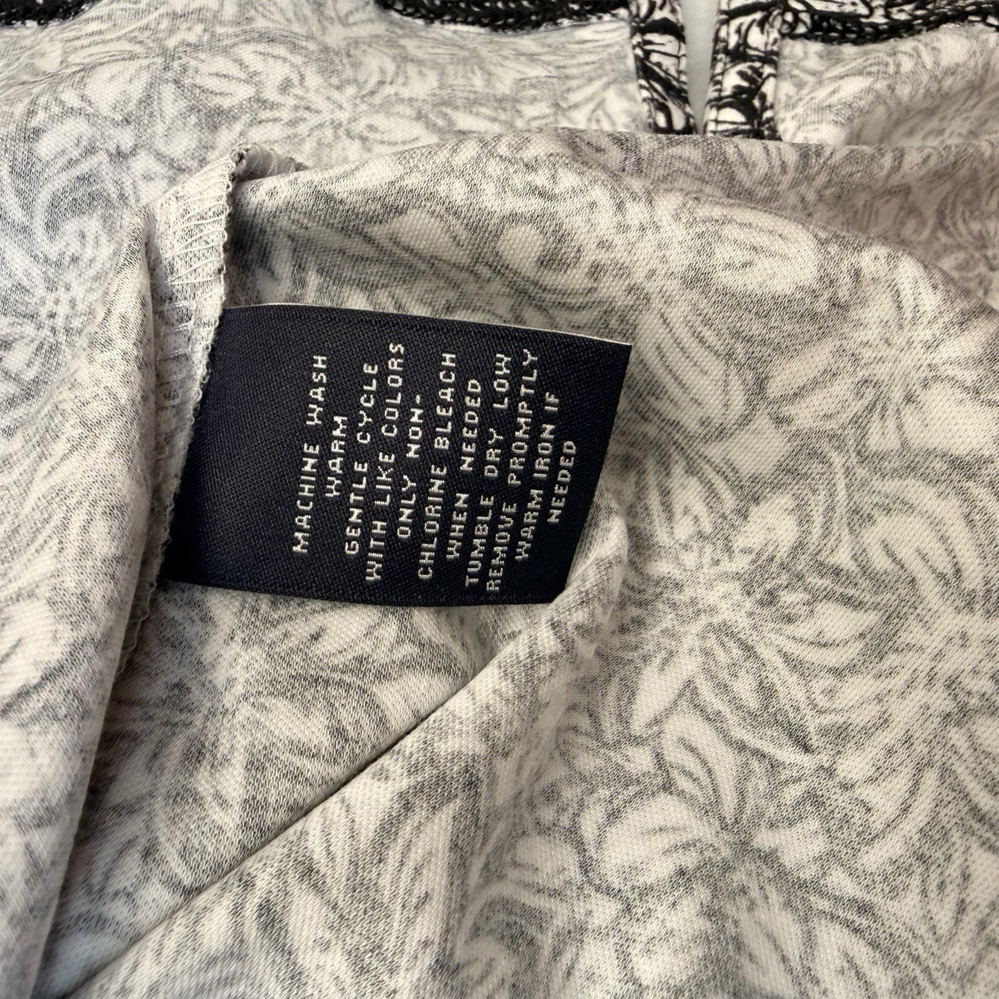 Hart Schaffner Marx Blueprint Shirt XXL NWT Floral Luxury Cotton $89 Black/White Women's Blouse